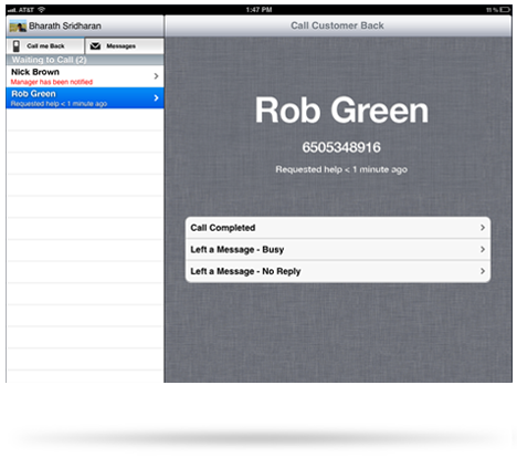 Customer Service App Screenshots - User Interface