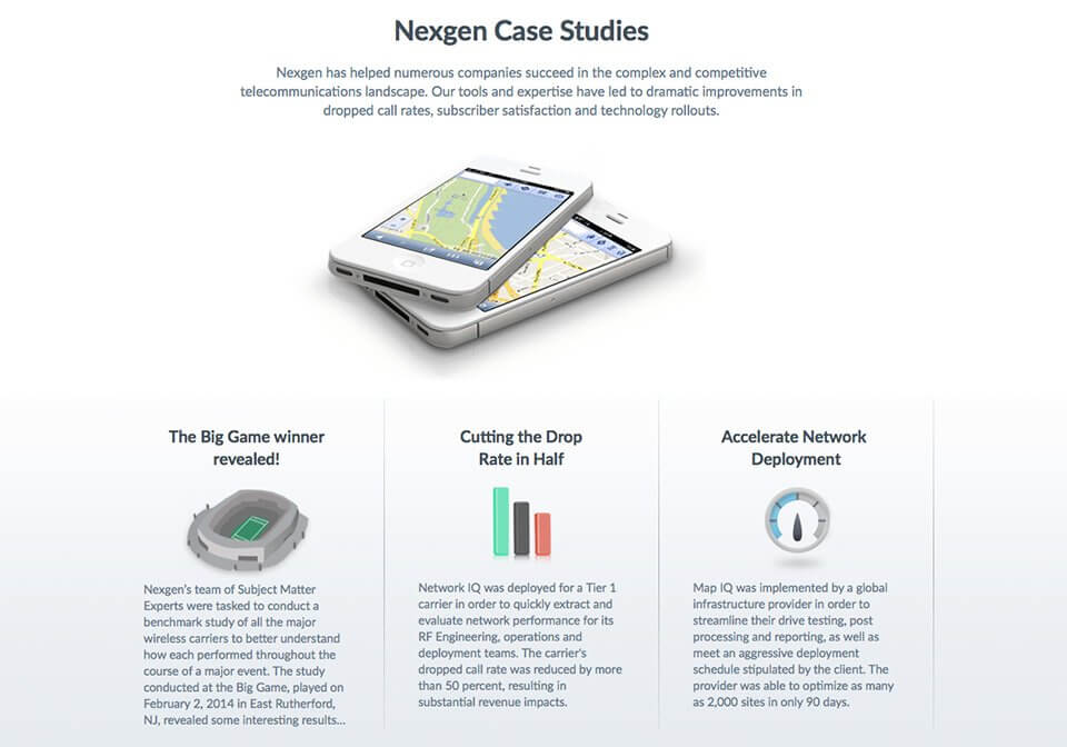 Case studies written for Nexgen Wireless.